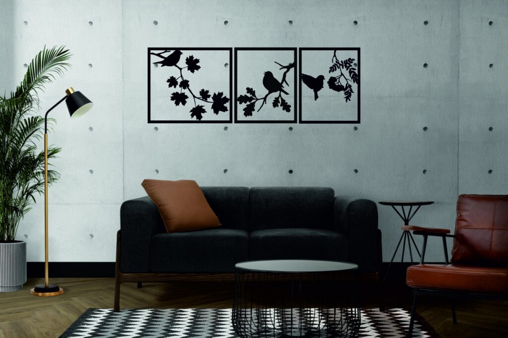fondo4 Tríptico de pájaros – 3 piezas, 90 × 40 cm